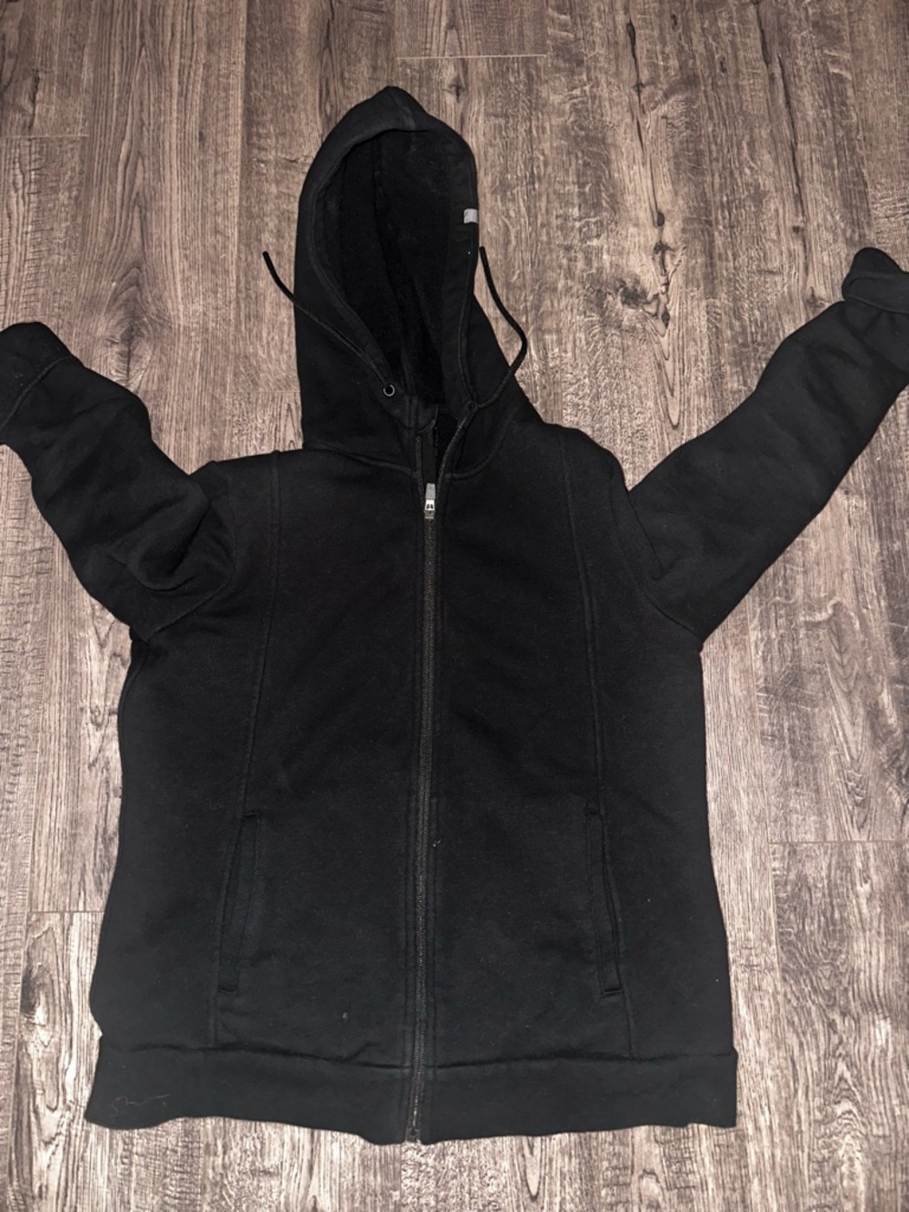 Figs Black Zip-Up Hoodie